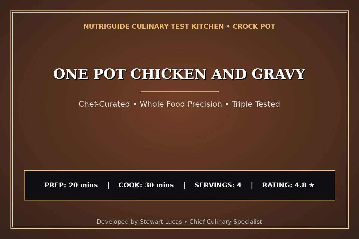 One Pot Chicken And Gravy