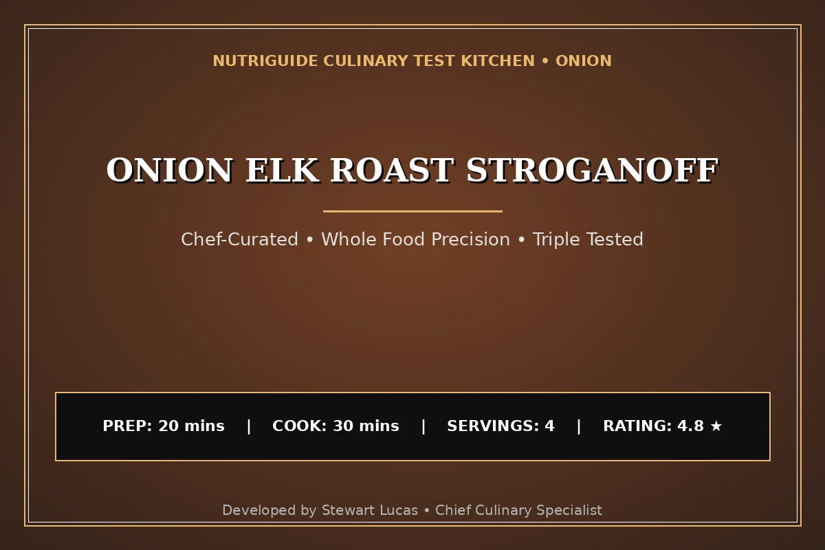 Onion Elk Roast Stroganoff