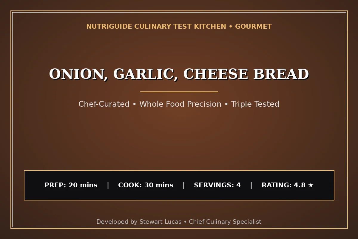 Onion, Garlic, Cheese Bread