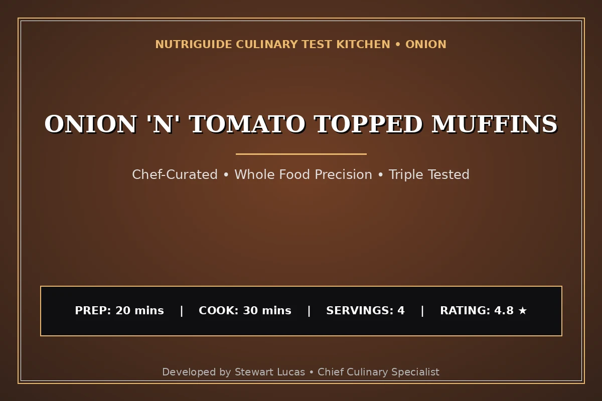 Onion 'N' Tomato Topped Muffins