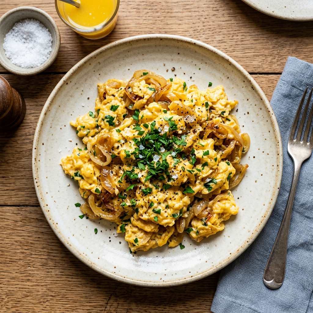 Onion Scrambled Eggs