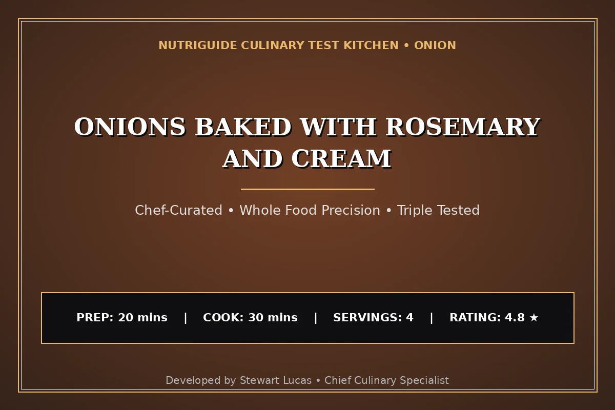 Onions Baked With Rosemary And Cream