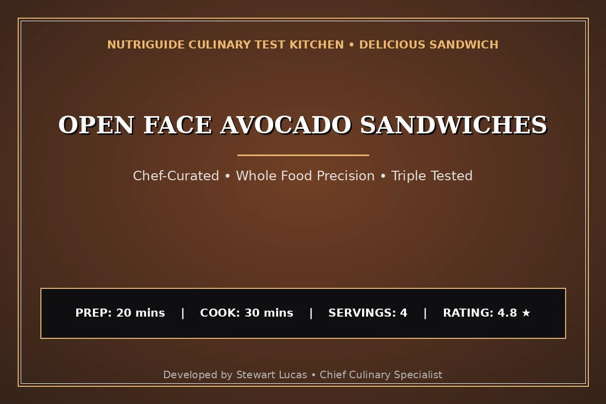 Open Face Avocado Sandwiches