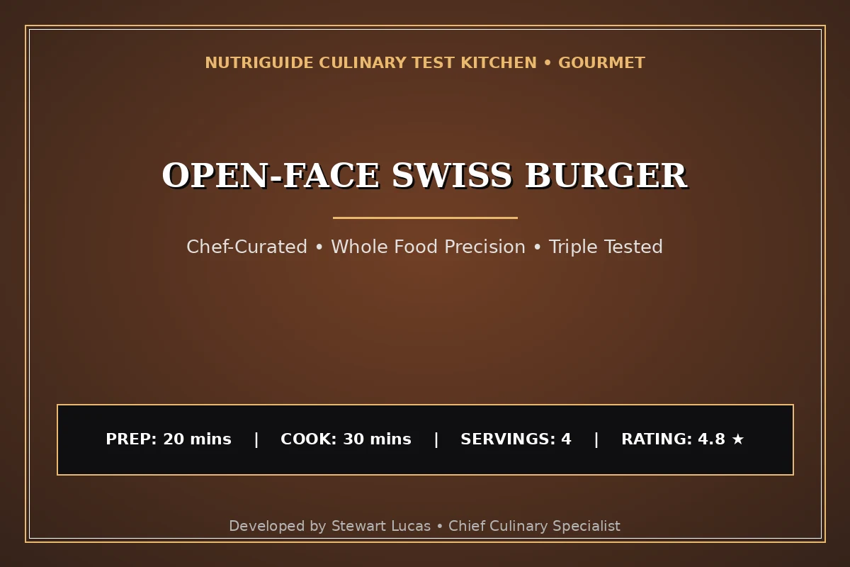 Open-Face Swiss Burger