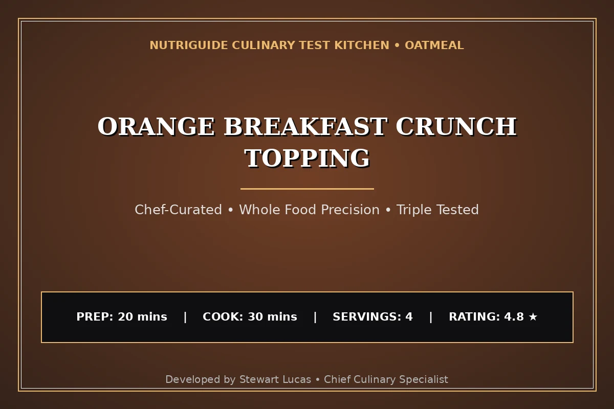 Orange Breakfast Crunch Topping