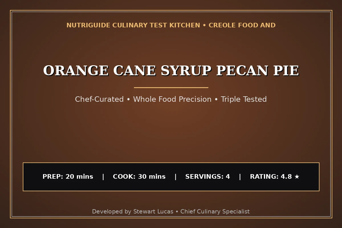 Orange Cane Syrup Pecan Pie