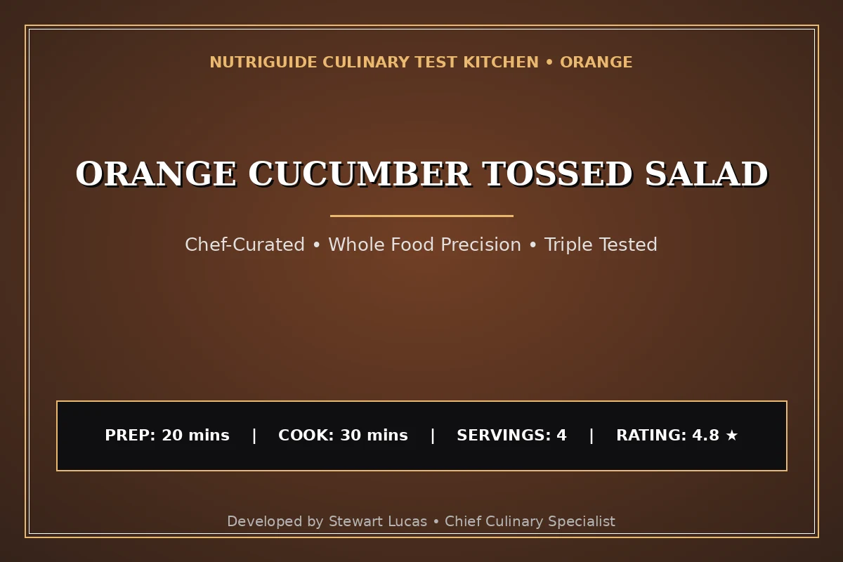 Orange Cucumber Tossed Salad