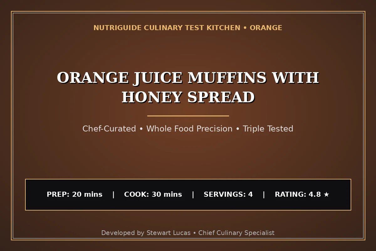 Orange Juice Muffins With Honey Spread