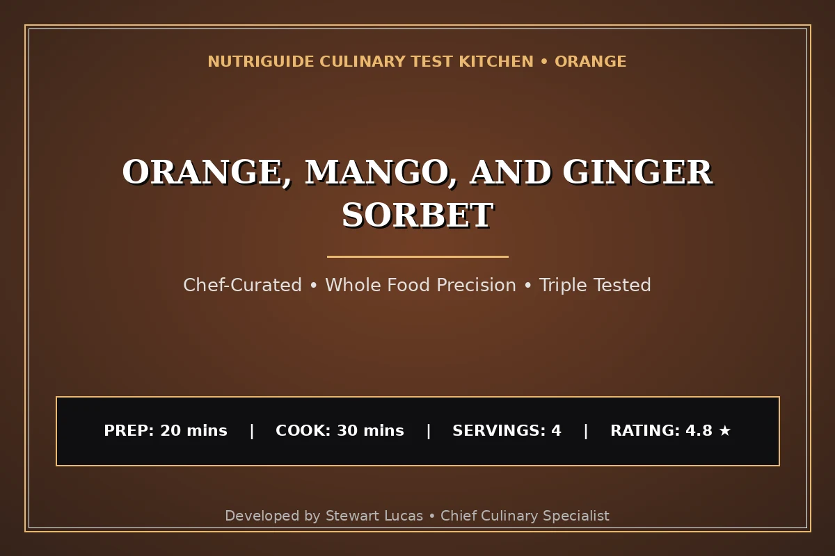 Orange, Mango, And Ginger Sorbet