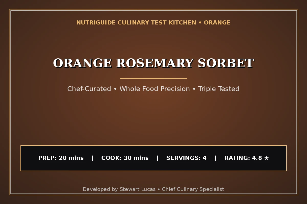Orange Rosemary Sorbet