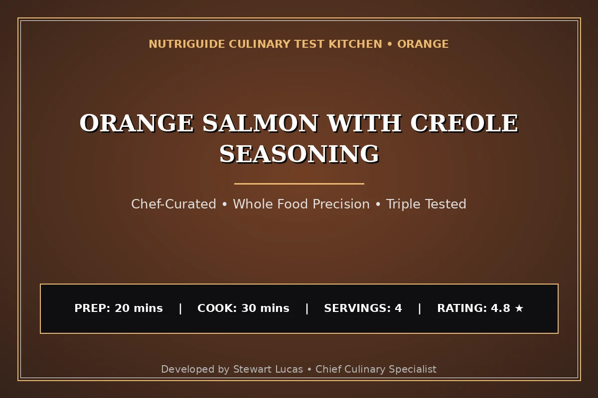 Orange Salmon With Creole Seasoning