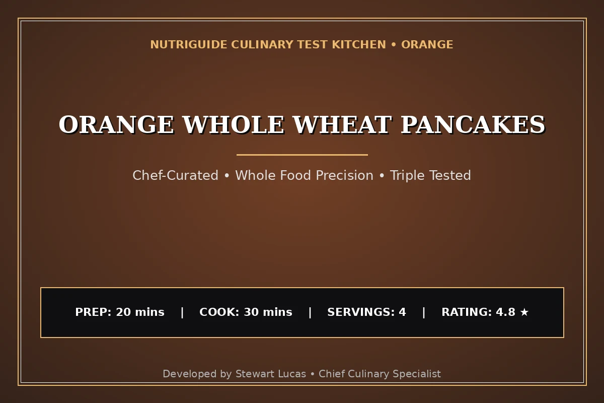Orange Whole Wheat Pancakes
