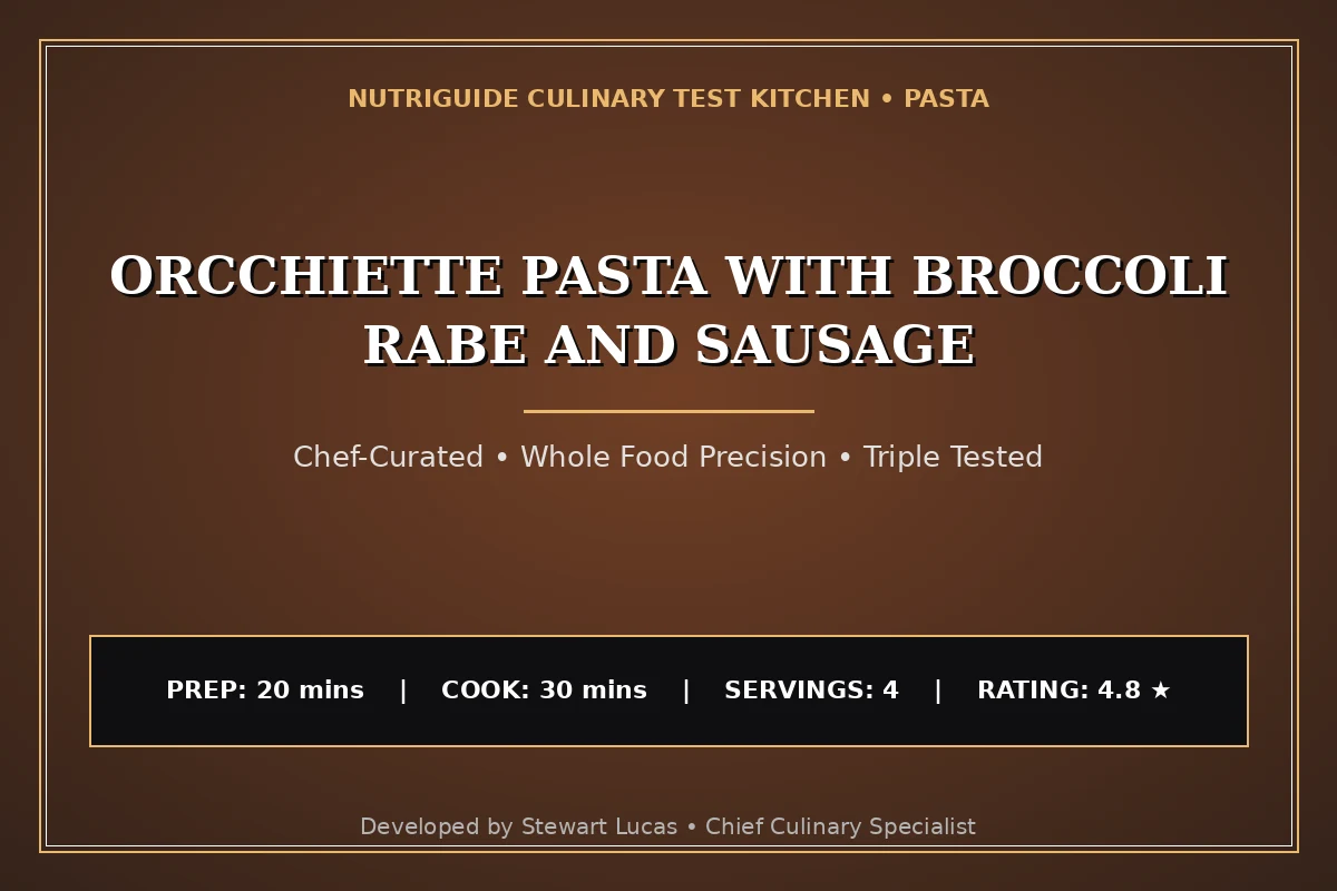 Orcchiette Pasta With Broccoli Rabe And Sausage