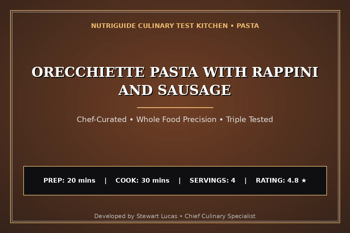 Orecchiette Pasta With Rappini And Sausage