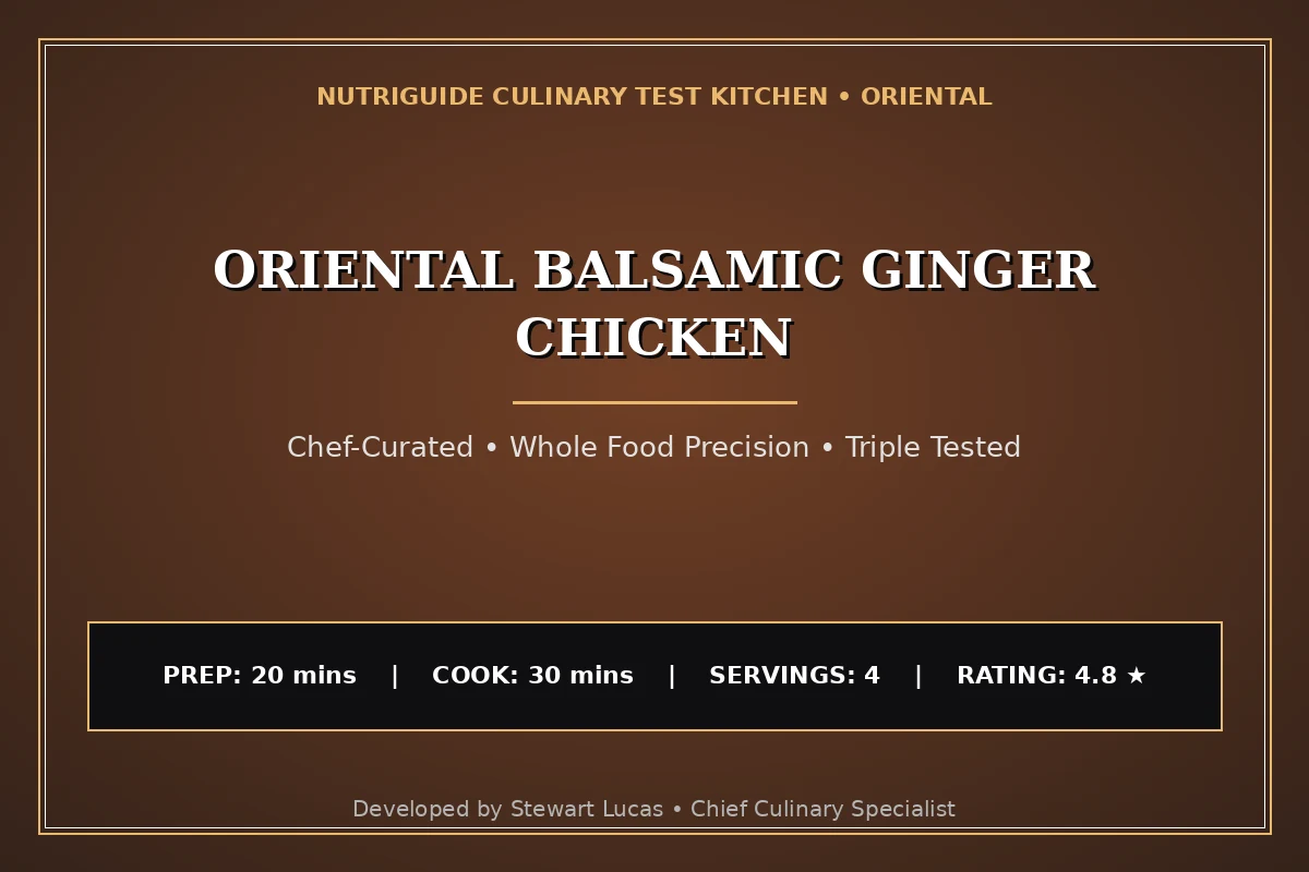 Oriental Balsamic Ginger Chicken
