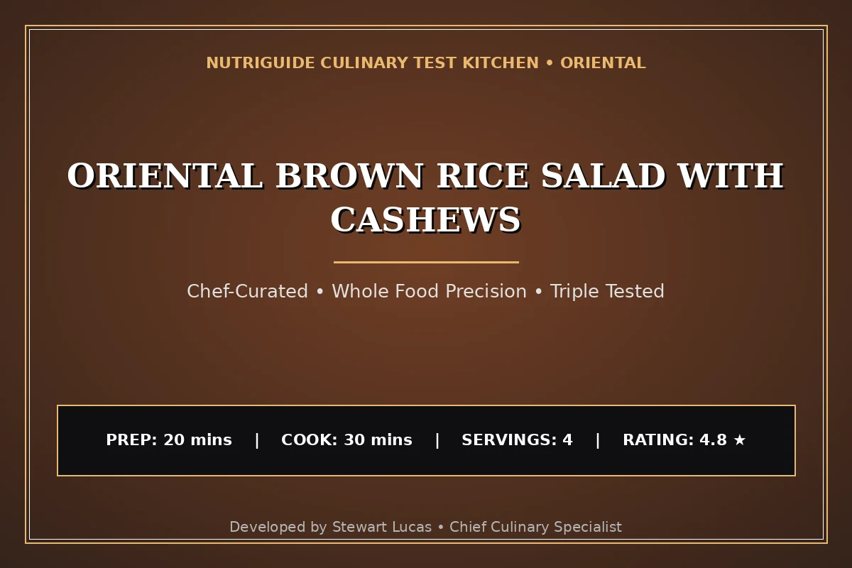 Oriental Brown Rice Salad With Cashews