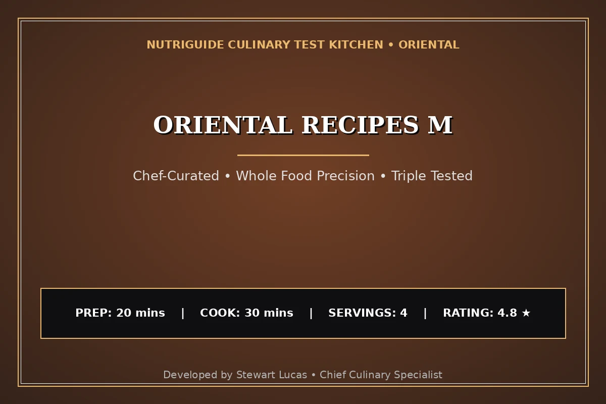 Oriental Recipes M