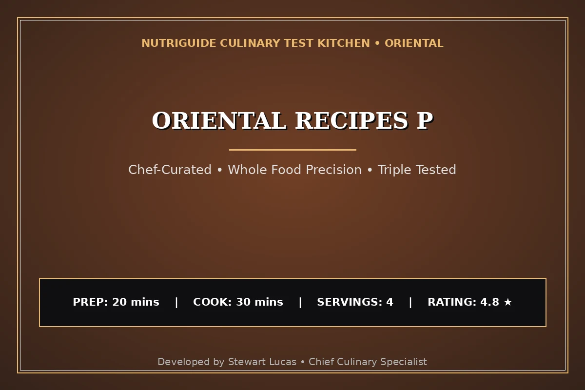 Oriental Recipes P