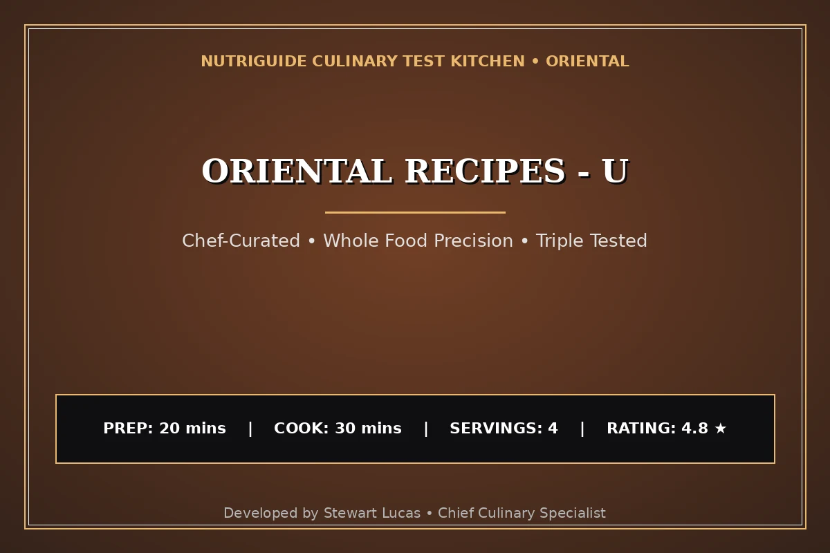 Oriental Recipes - U
