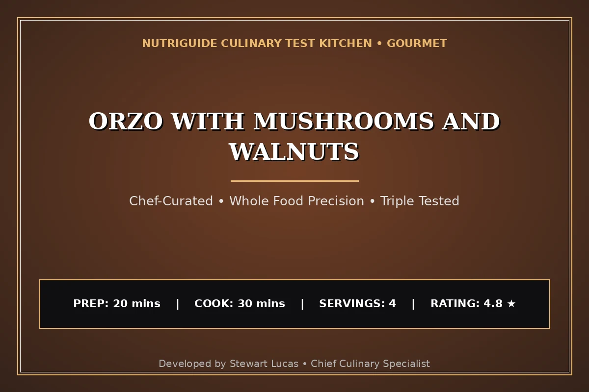 Orzo With Mushrooms And Walnuts