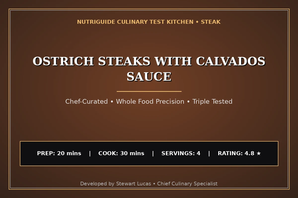 Ostrich Steaks With Calvados Sauce