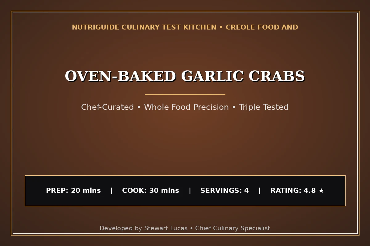 Oven-Baked Garlic Crabs