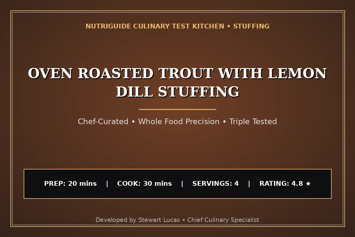 Oven Roasted Trout With Lemon Dill Stuffing