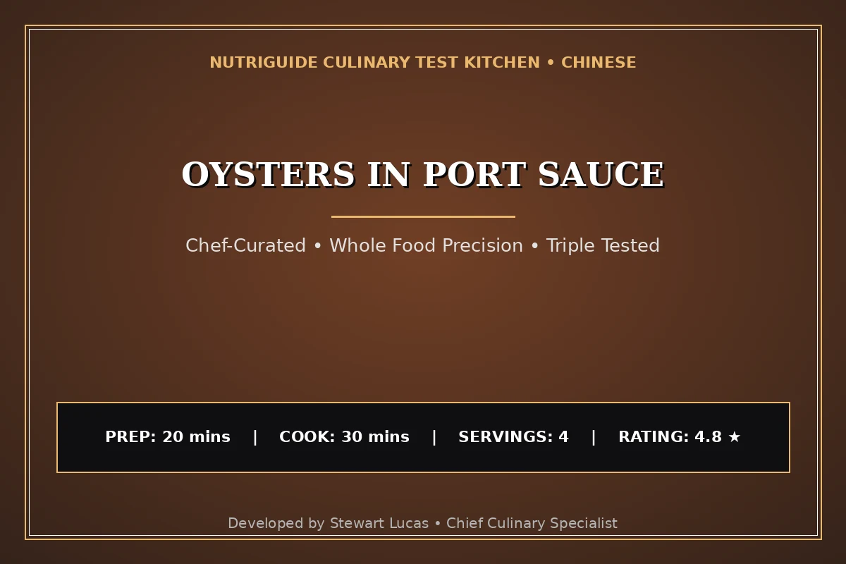 Oysters In Port Sauce