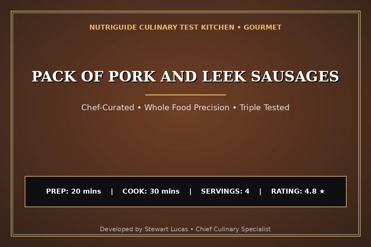 Pack Of Pork And Leek Sausages