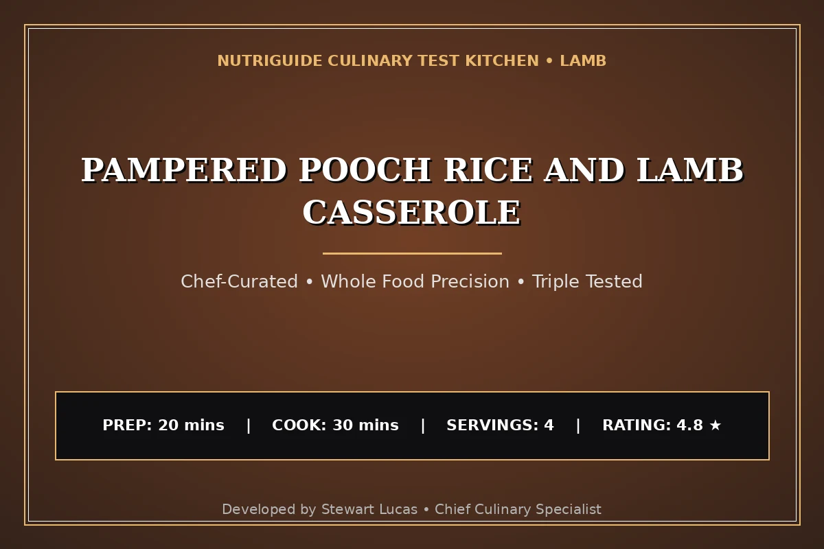Pampered Pooch Rice And Lamb Casserole
