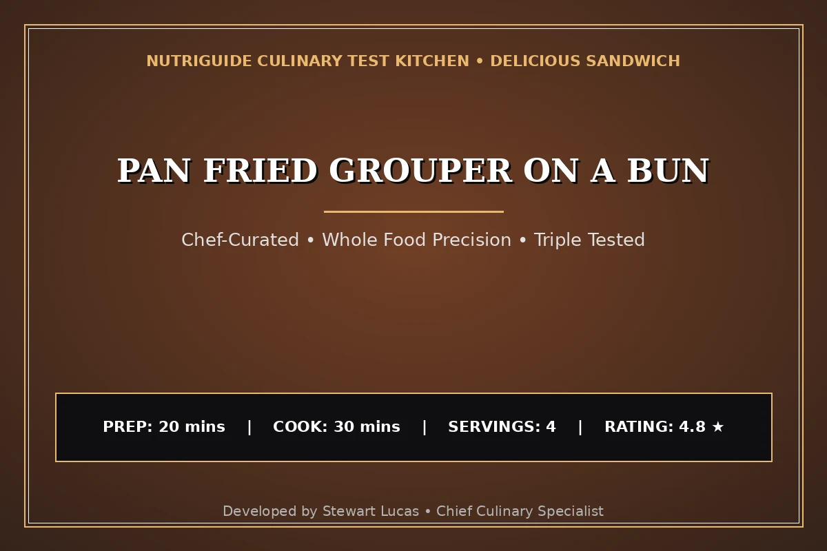 Pan Fried Grouper On A Bun