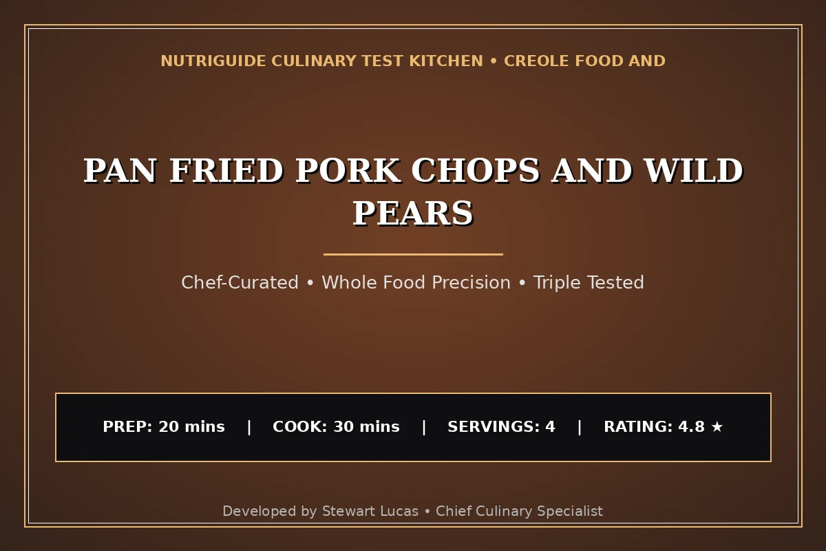 Pan Fried Pork Chops And Wild Pears