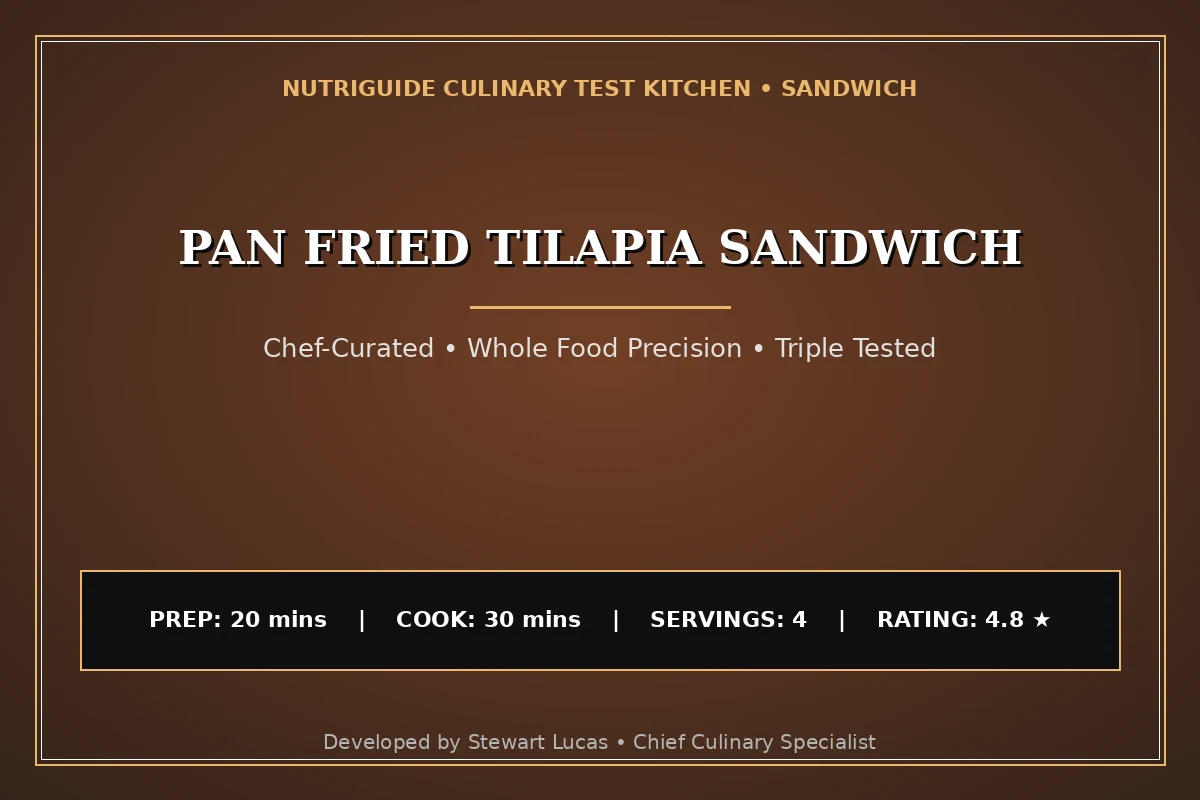 Pan Fried Tilapia Sandwich