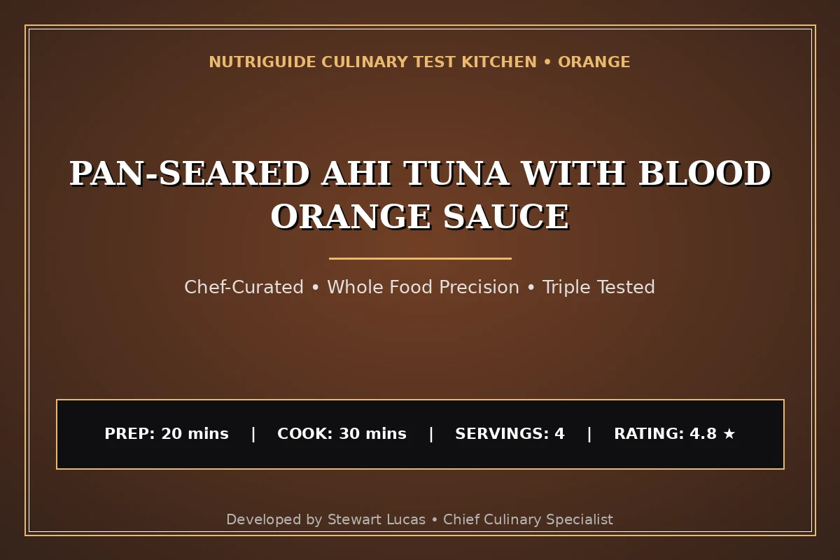 Pan-Seared Ahi Tuna With Blood Orange Sauce