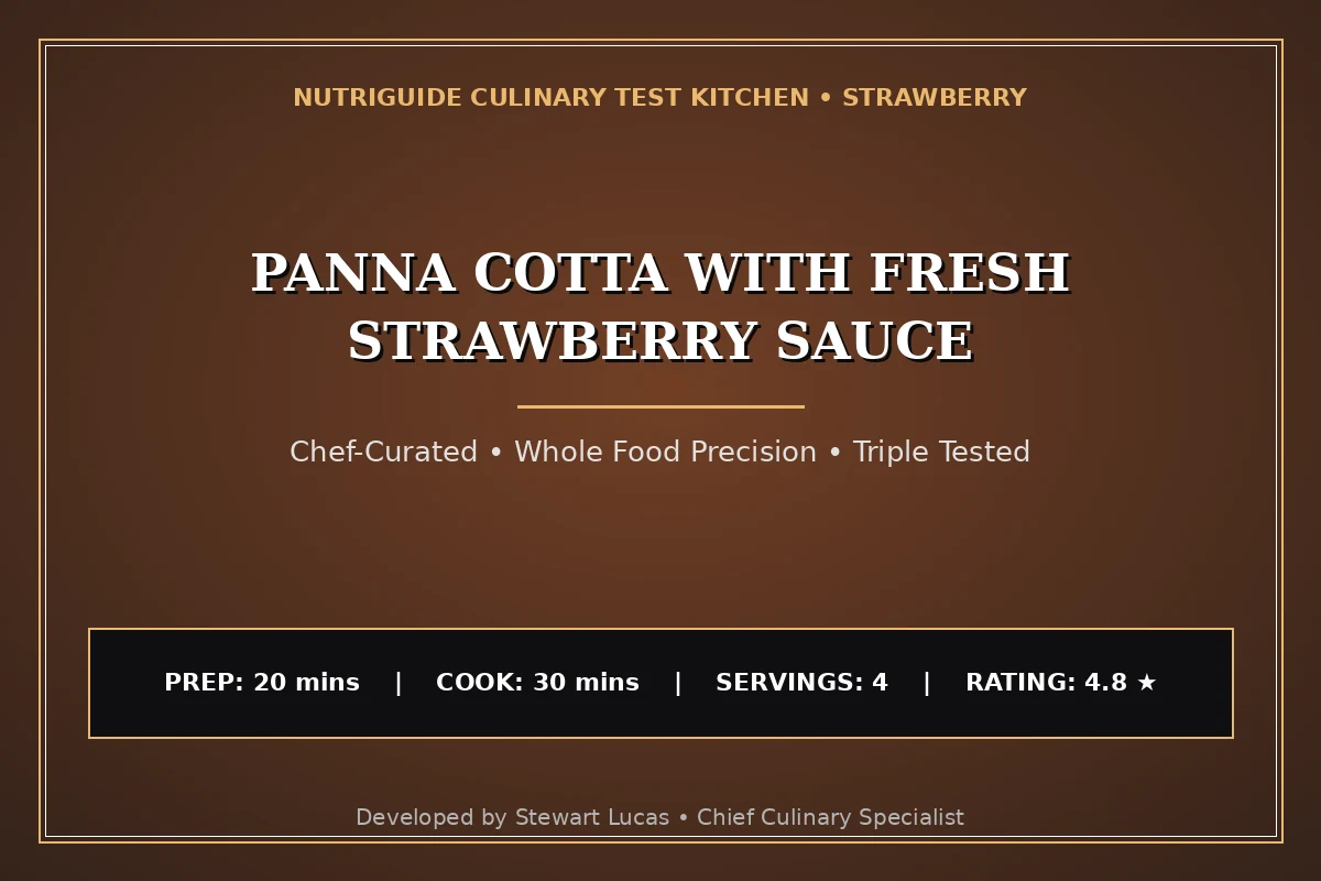 Panna Cotta With Fresh Strawberry Sauce