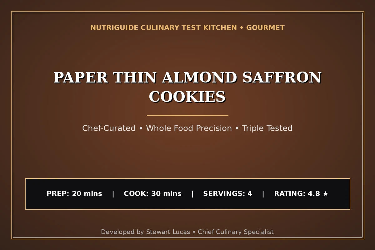 Paper Thin Almond Saffron Cookies