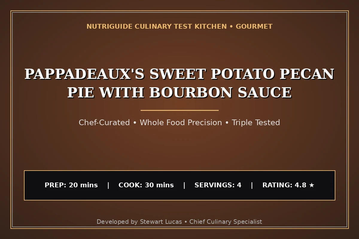 Pappadeaux'S Sweet Potato Pecan Pie With Bourbon Sauce