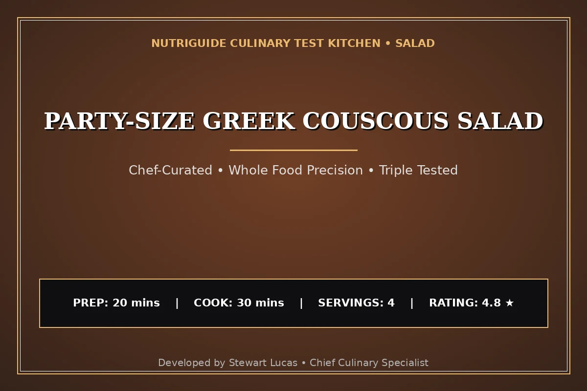 Party-Size Greek Couscous Salad