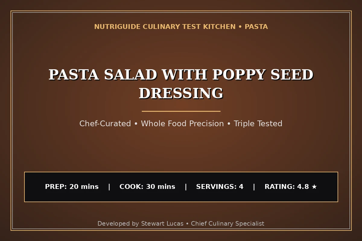 Pasta Salad With Poppy Seed Dressing