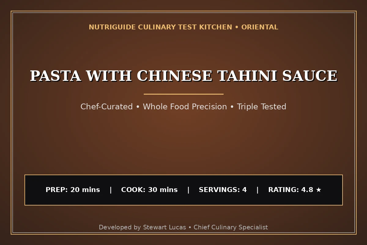Pasta With Chinese Tahini Sauce