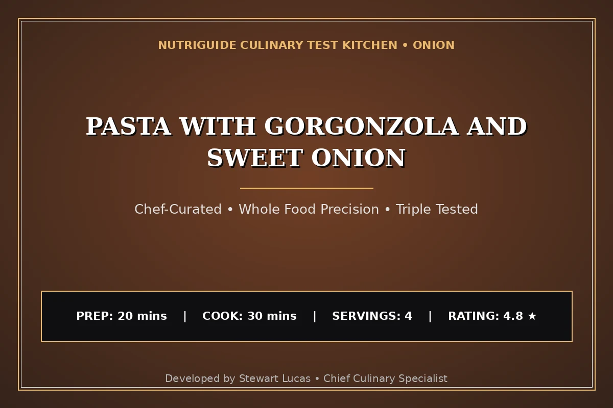 Pasta With Gorgonzola And Sweet Onion