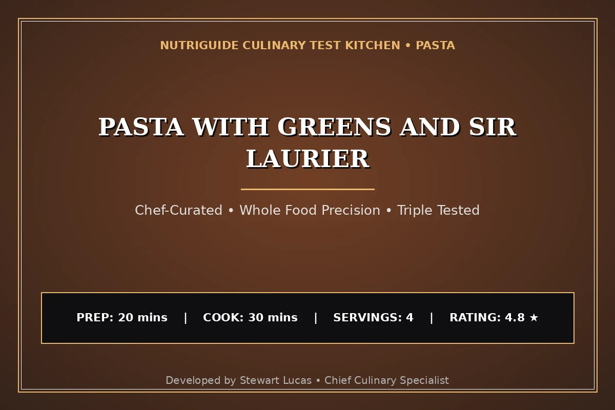 Pasta With Greens And Sir Laurier