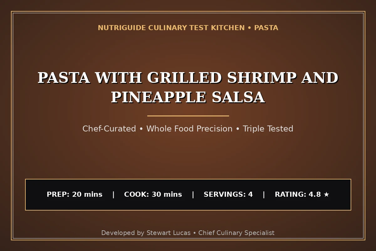 Pasta With Grilled Shrimp And Pineapple Salsa