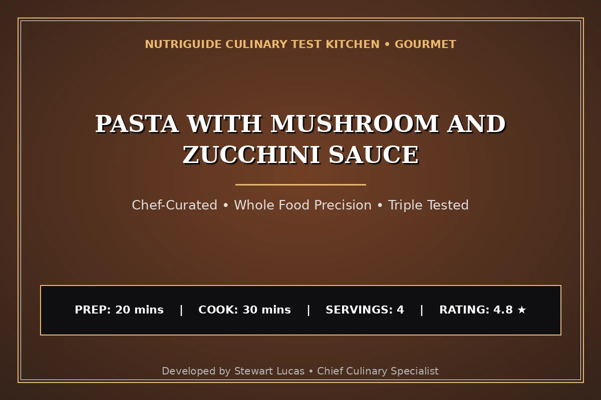 Pasta With Mushroom And Zucchini Sauce