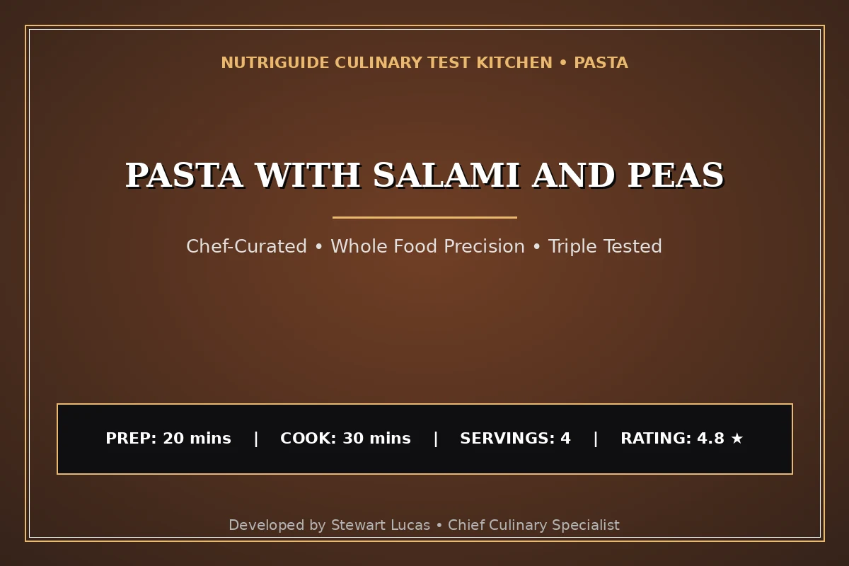 Pasta With Salami And Peas