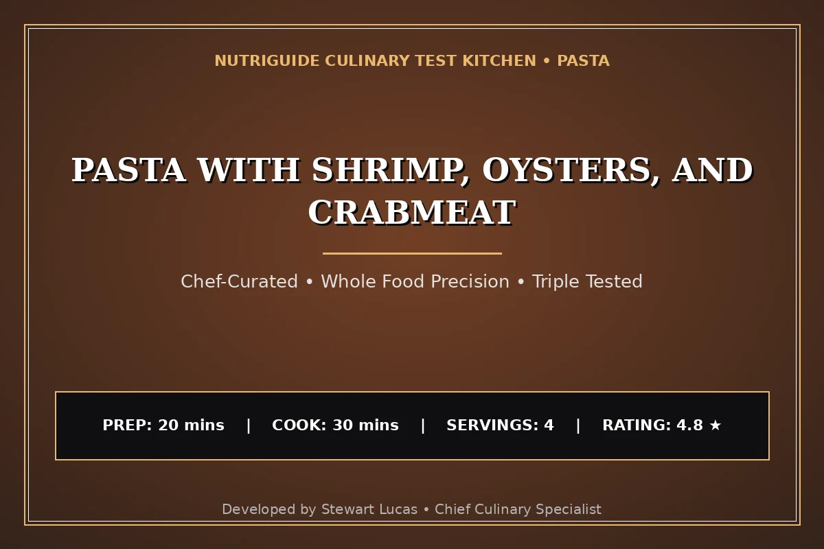 Pasta With Shrimp, Oysters, And Crabmeat