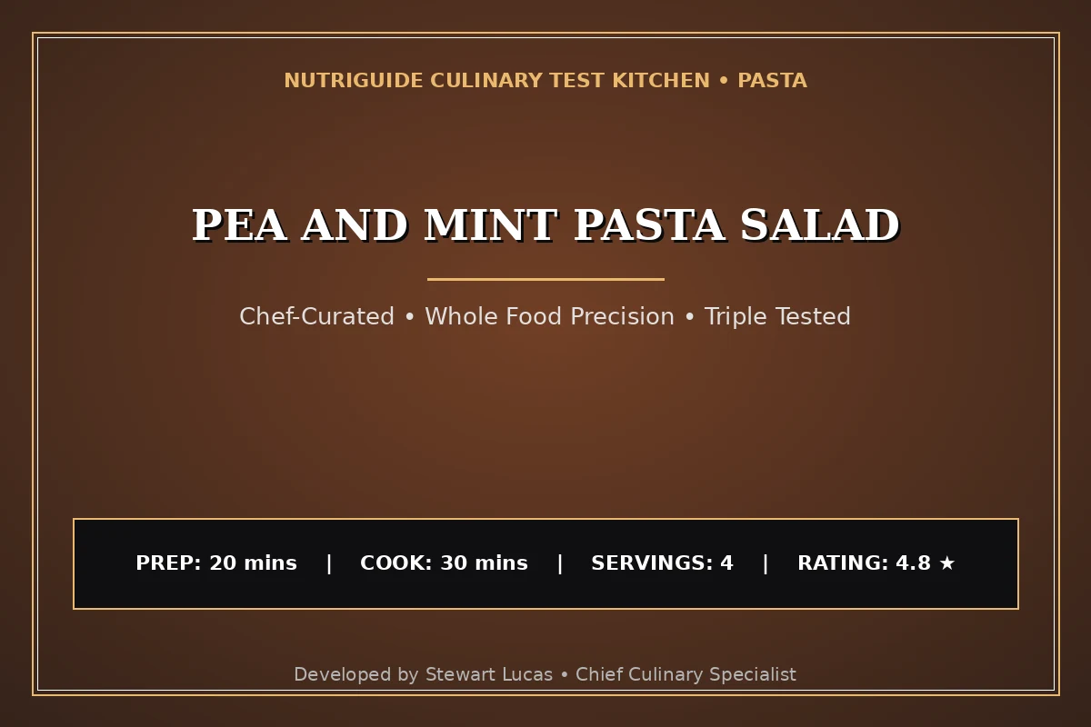 Pea And Mint Pasta Salad