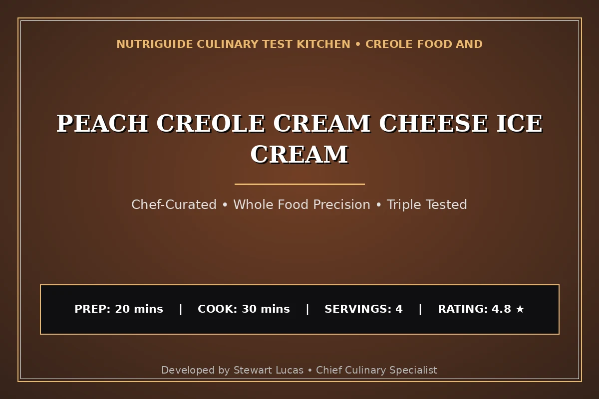 Peach Creole Cream Cheese Ice Cream