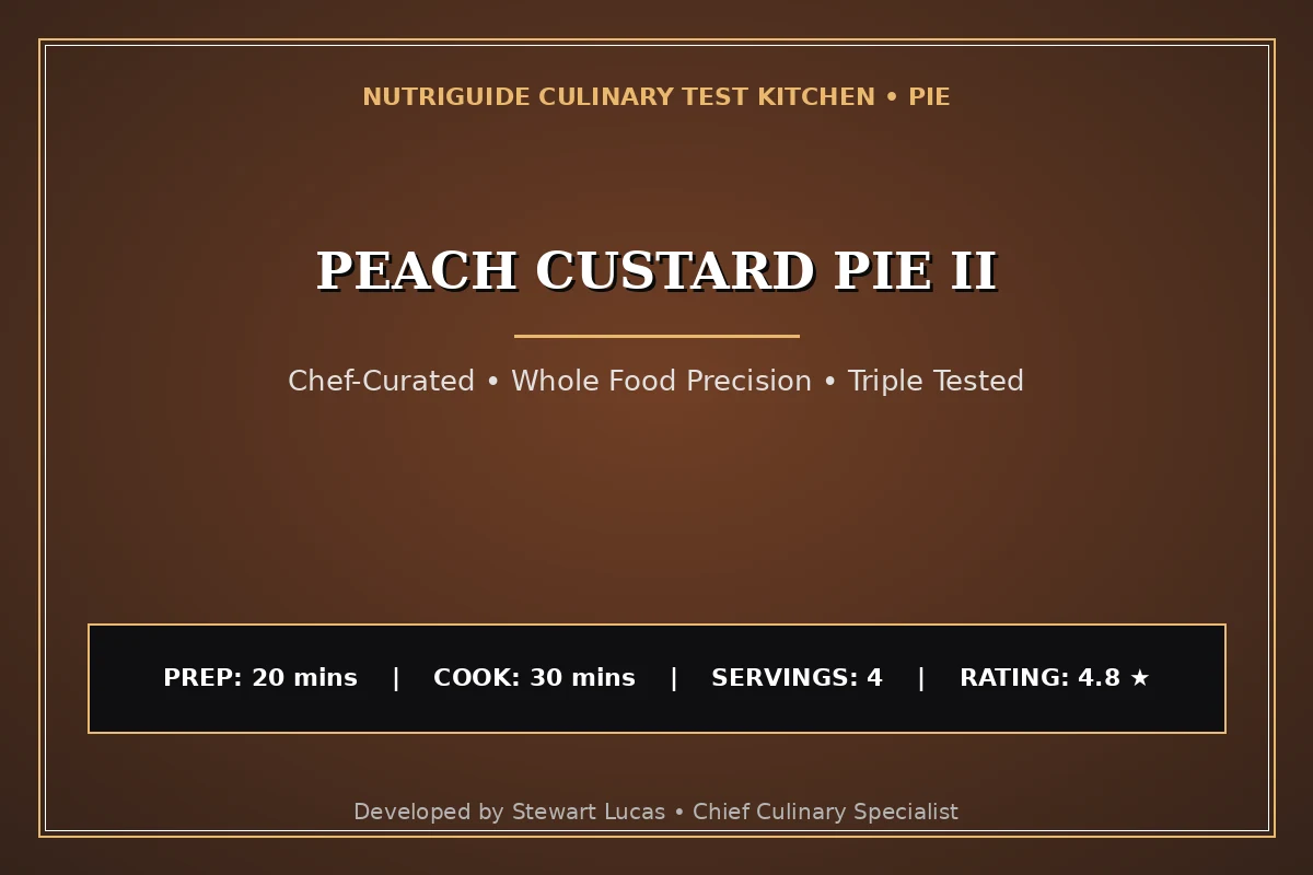 Peach Custard Pie Ii