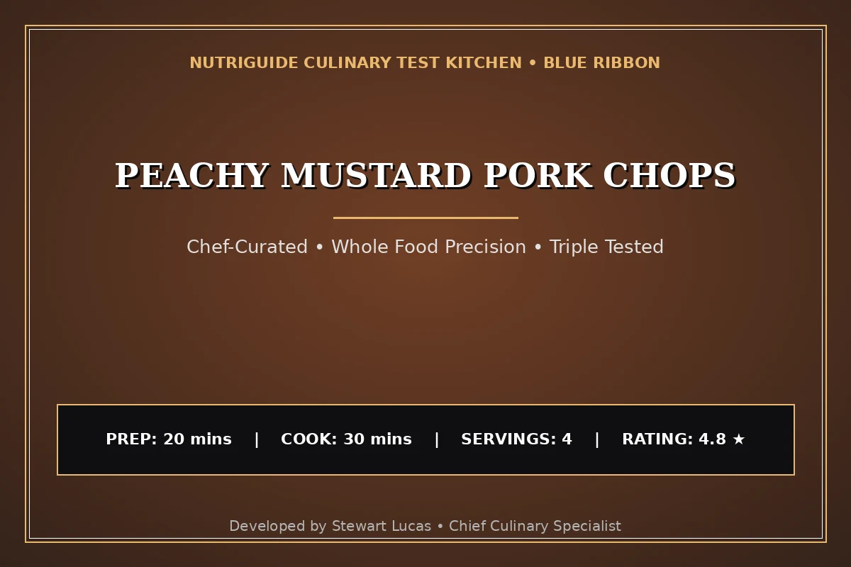 Peachy Mustard Pork Chops